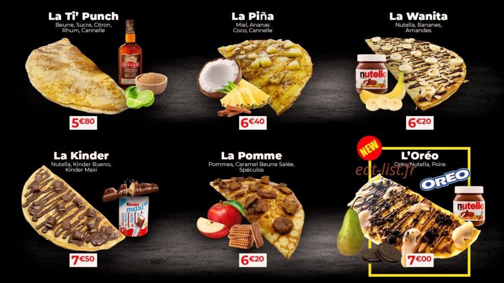 La Kaz à Crêpes — carte page 4