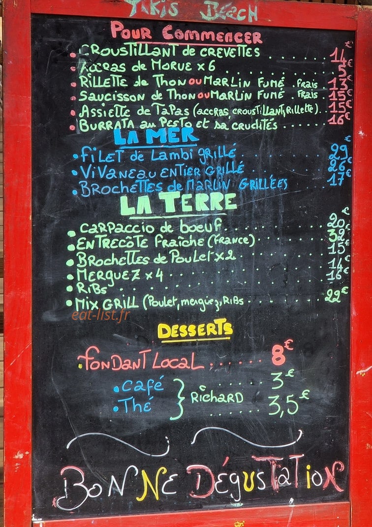Tiki's beach — carte page 1