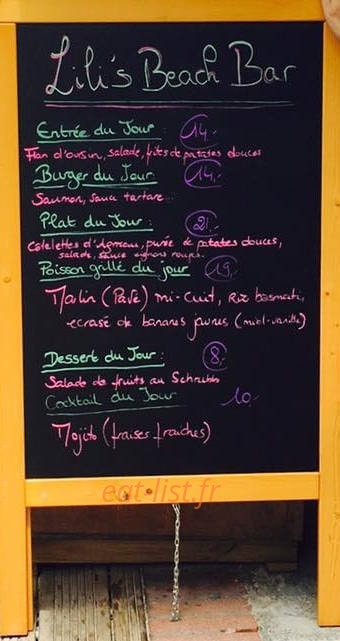 Lili au Lagon — carte page 1