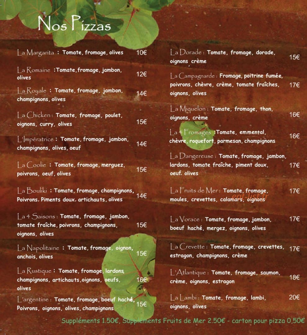 Restaurant Dosta — carte page 2