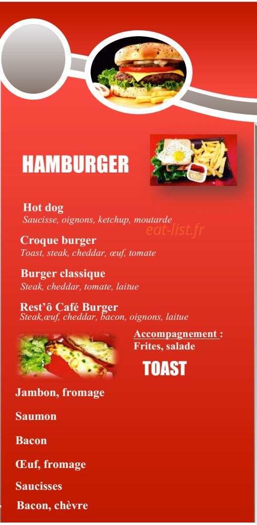 Rest' Ô Cafe — carte page 2
