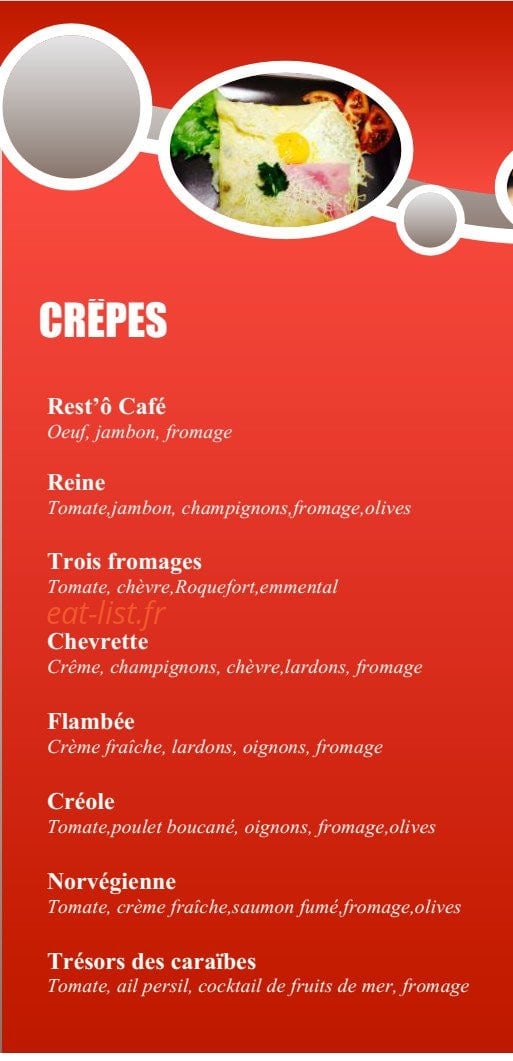 Rest' Ô Cafe — carte page 5