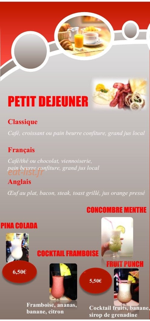 Rest' Ô Cafe — carte page 1