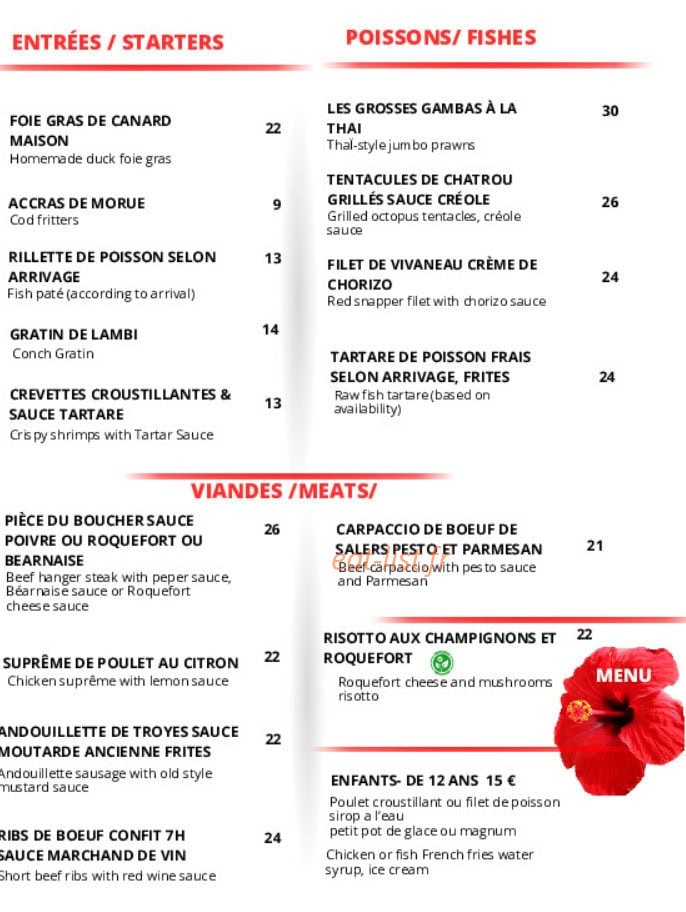 Sous Le Manguier — carte page 2