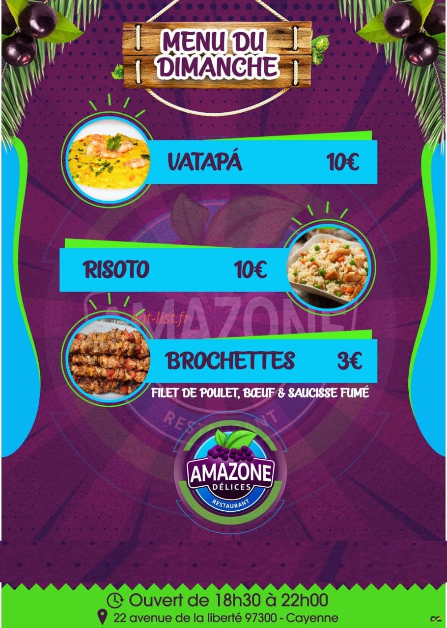 Amazone Delices — carte page 2