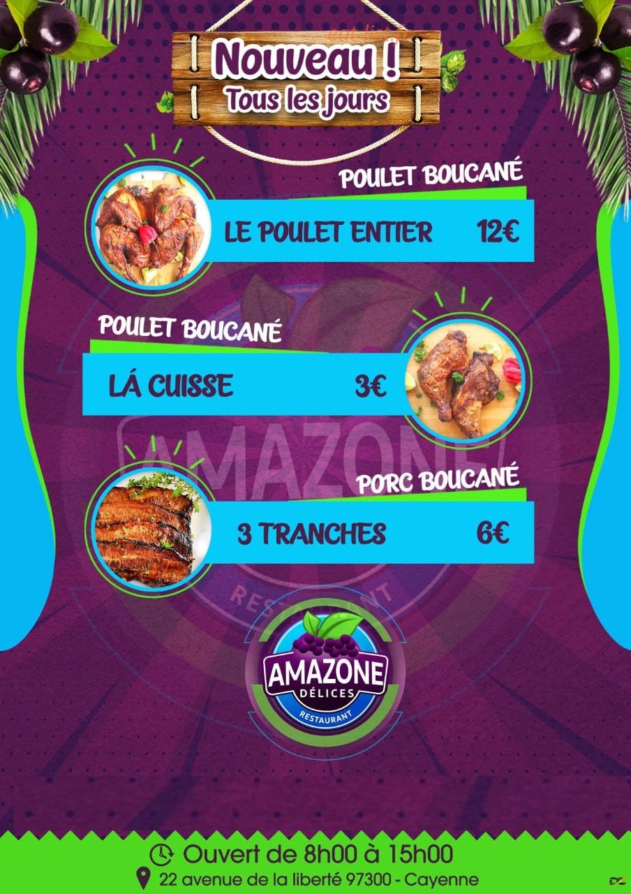 Amazone Delices — carte page 3