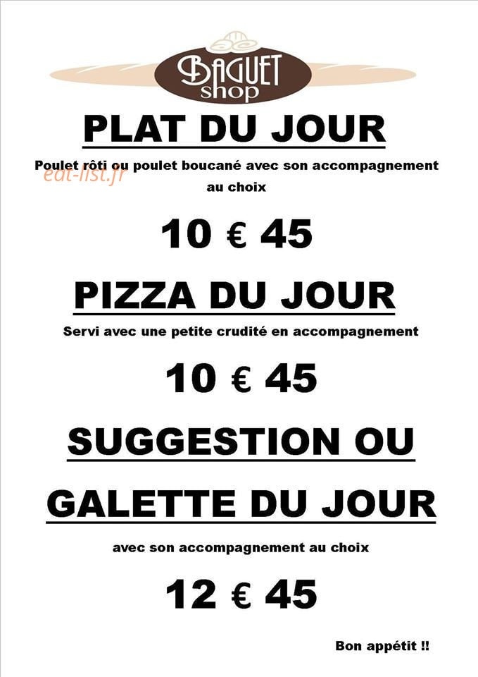 Baguet Shop — carte page 4