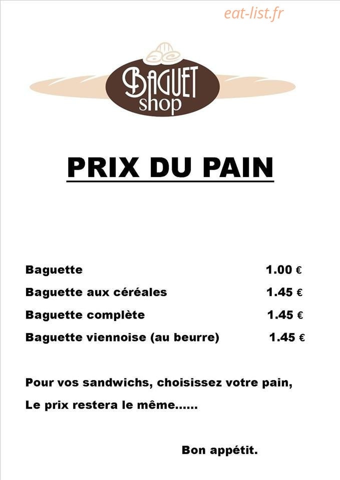 Baguet Shop — carte page 8