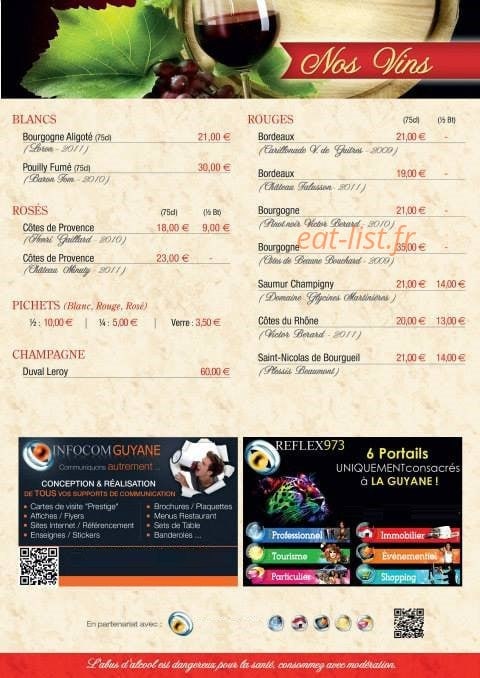 Chez Maxime — carte page 3