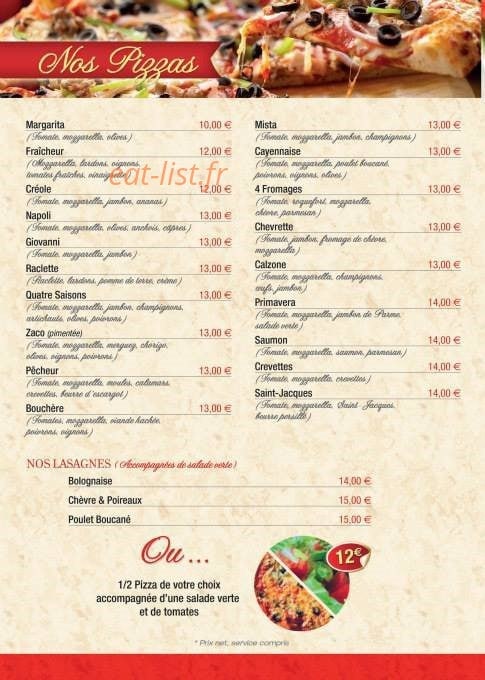 Chez Maxime — carte page 2