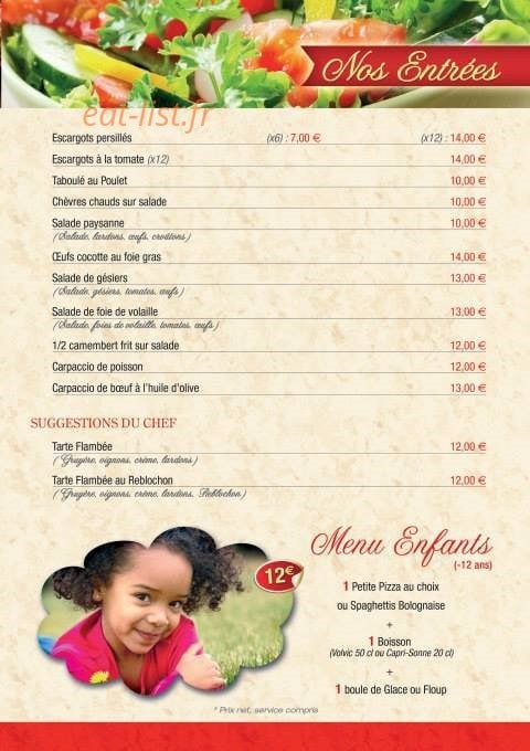 Chez Maxime — carte page 1