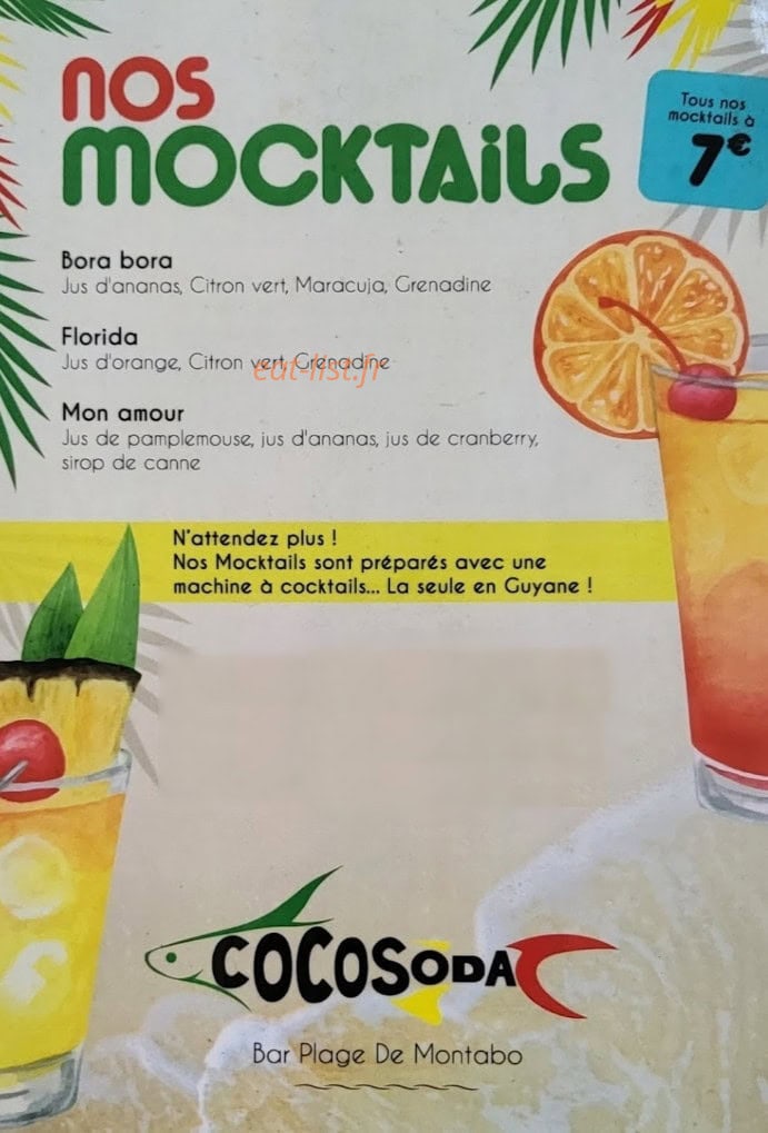 Cocosoda — carte page 1