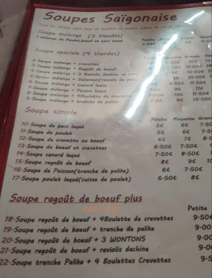 deli oriental — carte page 1