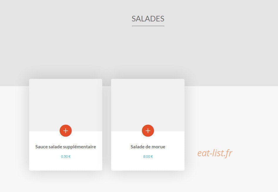 Le Kitchen — carte page 1