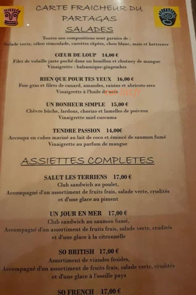Le Partagas — carte page 1