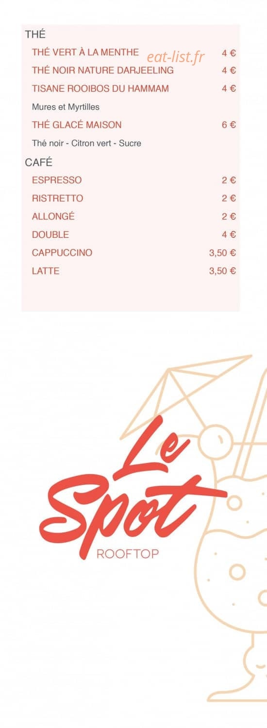 Le Spot Rooftop — carte page 8