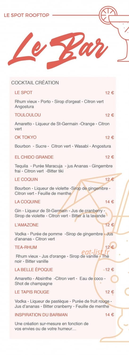 Le Spot Rooftop — carte page 3
