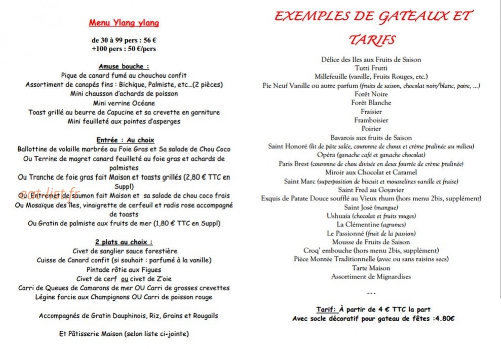 Les Palmistes — carte page 10