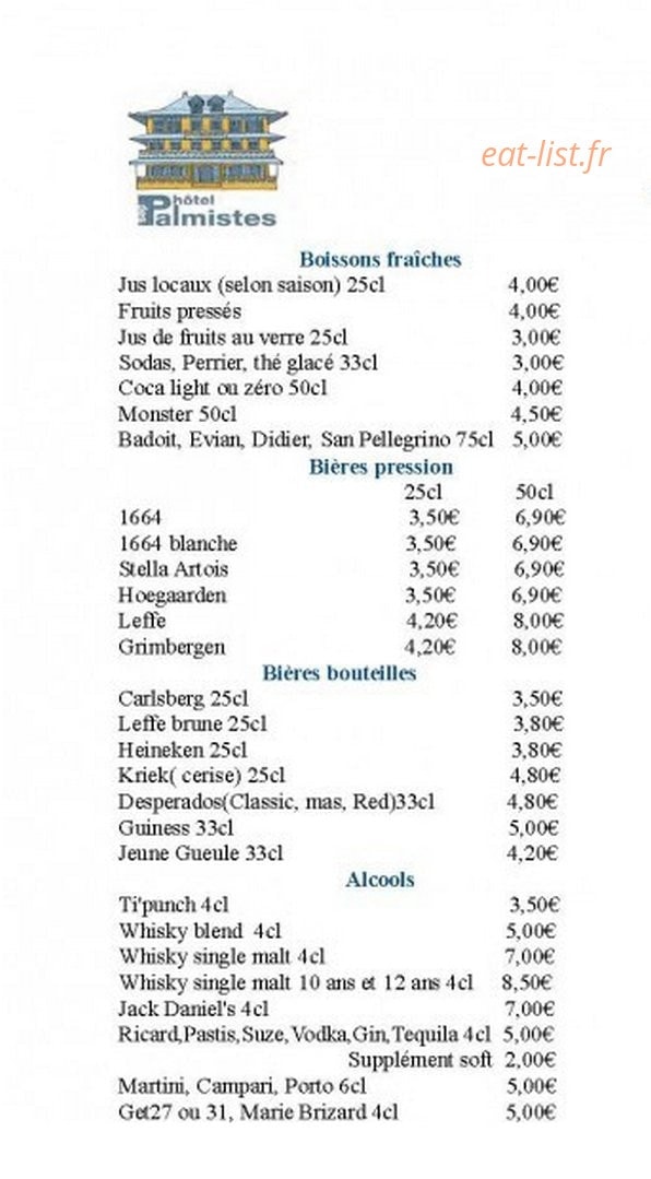 Les Palmistes — carte page 1