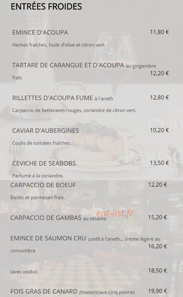Paris Cayenne — carte page 1