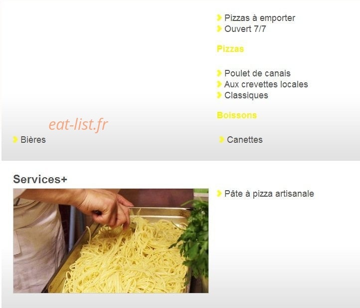 Pizza d'Estrées — carte page 2