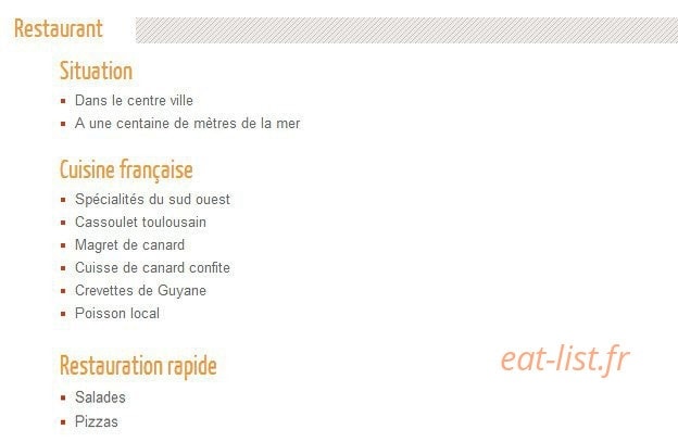 Pizzeria l'Entracte — carte page 1