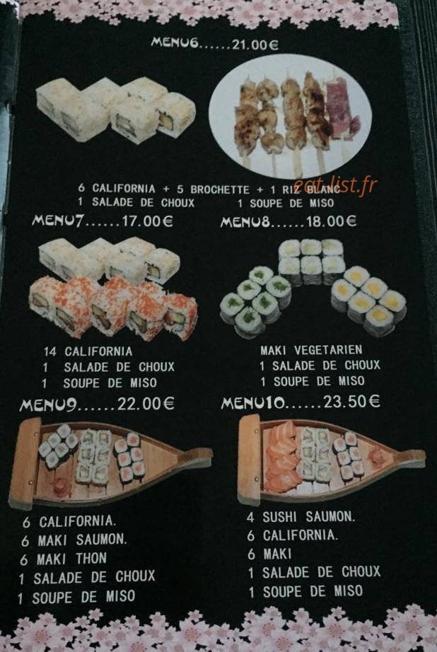 Restaurant Sakura — carte page 4