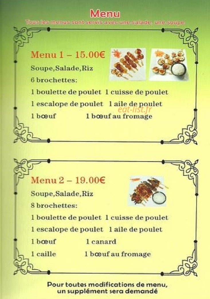 Sushi Bar — carte page 4