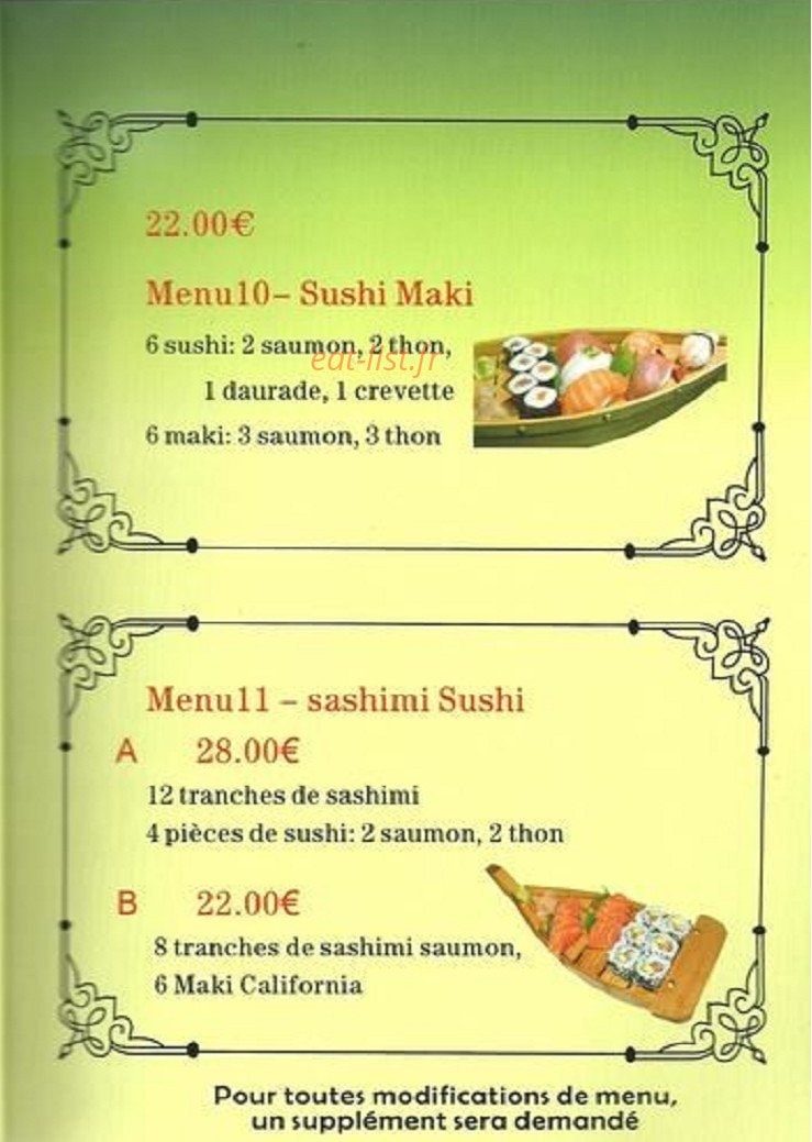 Sushi Bar — carte page 8