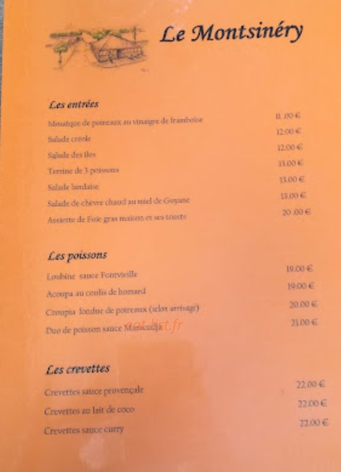Le Montsinery — carte page 1