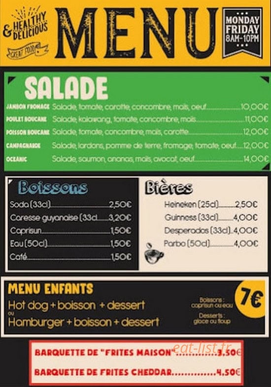 Family Snack — carte page 2
