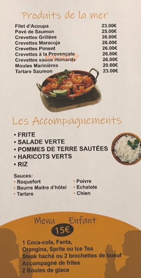 La Grillade — carte page 2