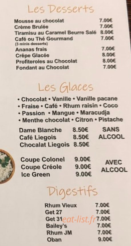 La Grillade — carte page 3