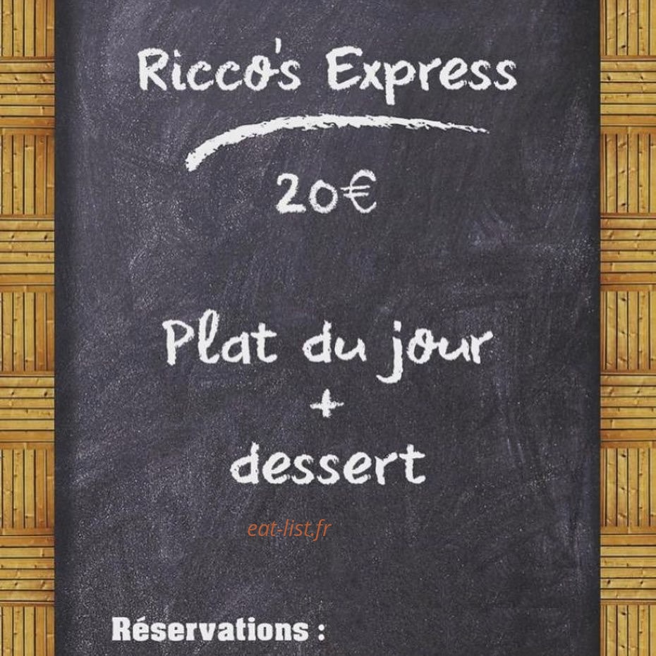 Ricco's — carte page 1