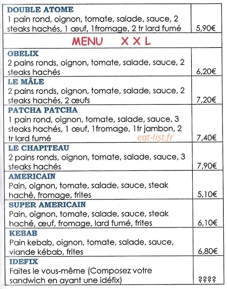 Roméo' s & Juliette' s Snack — carte page 4