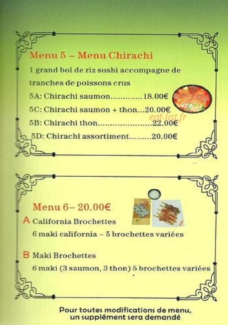 Sushi Bar — carte page 6