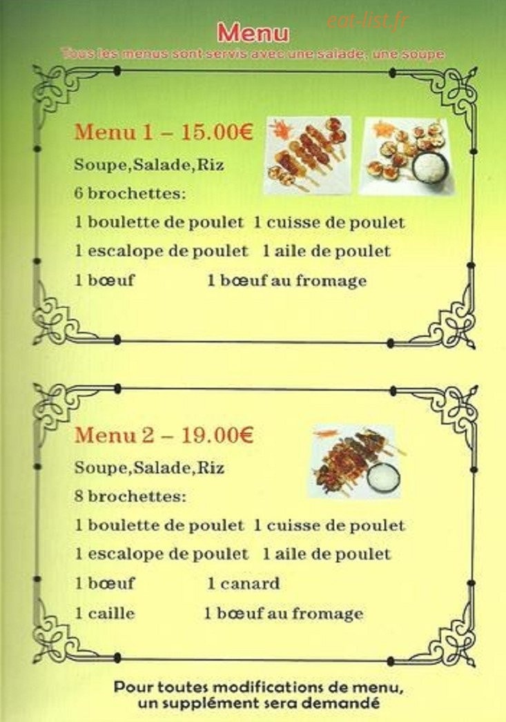 Sushi Bar — carte page 4