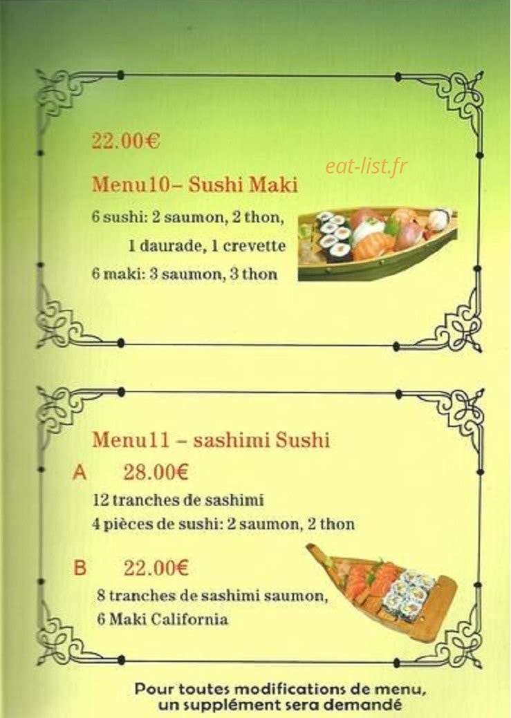 Sushi Bar — carte page 8
