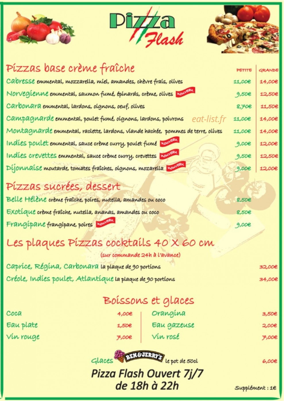 Pizza Flash — carte page 2
