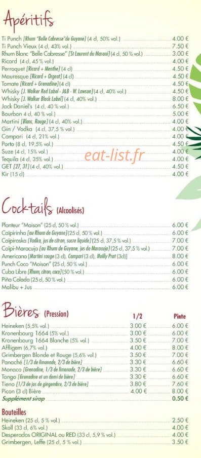 Ti Pic Kréol's — carte page 8