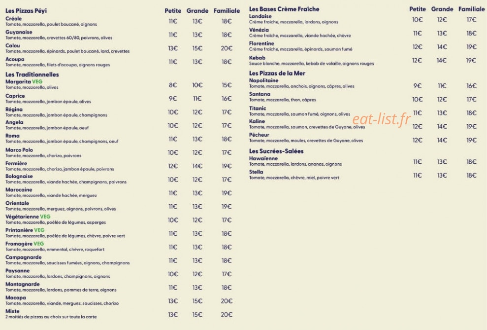Au Petit Bateau — carte page 1