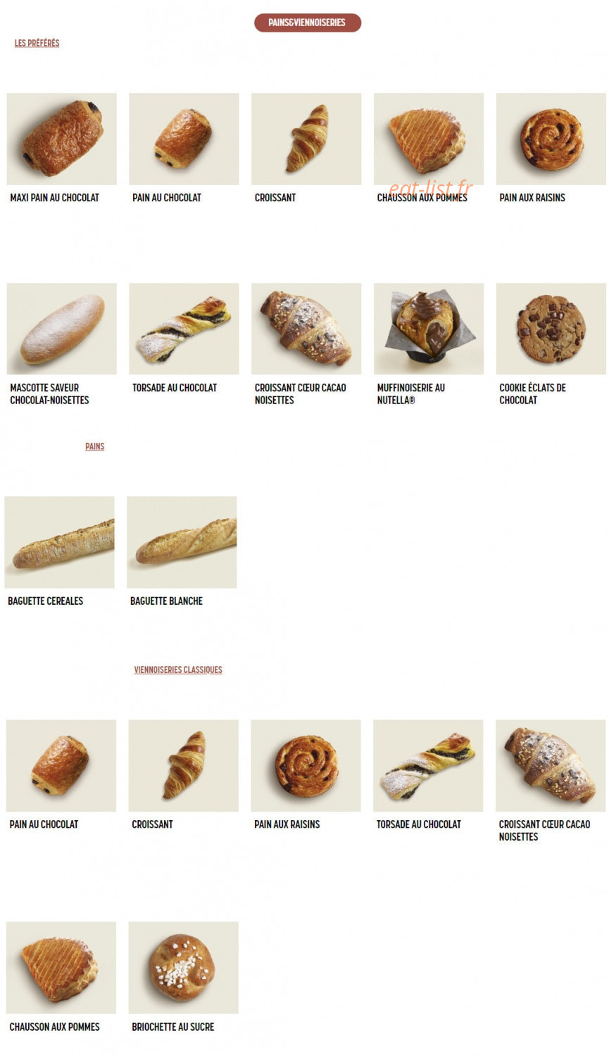 Brioche Dorée — carte page 3