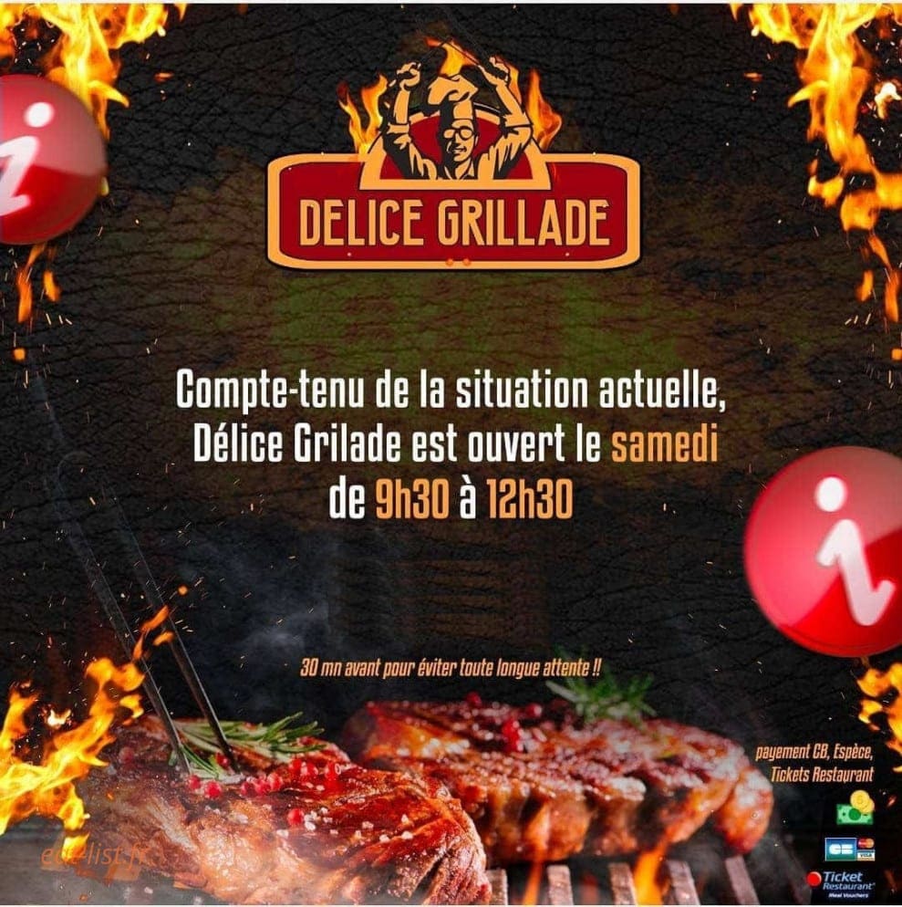 Delice grillade — carte page 1