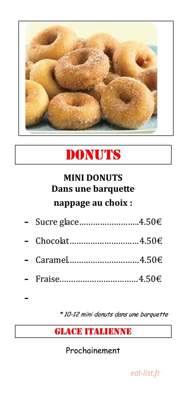 Donuts & Kurtosh — carte page 2