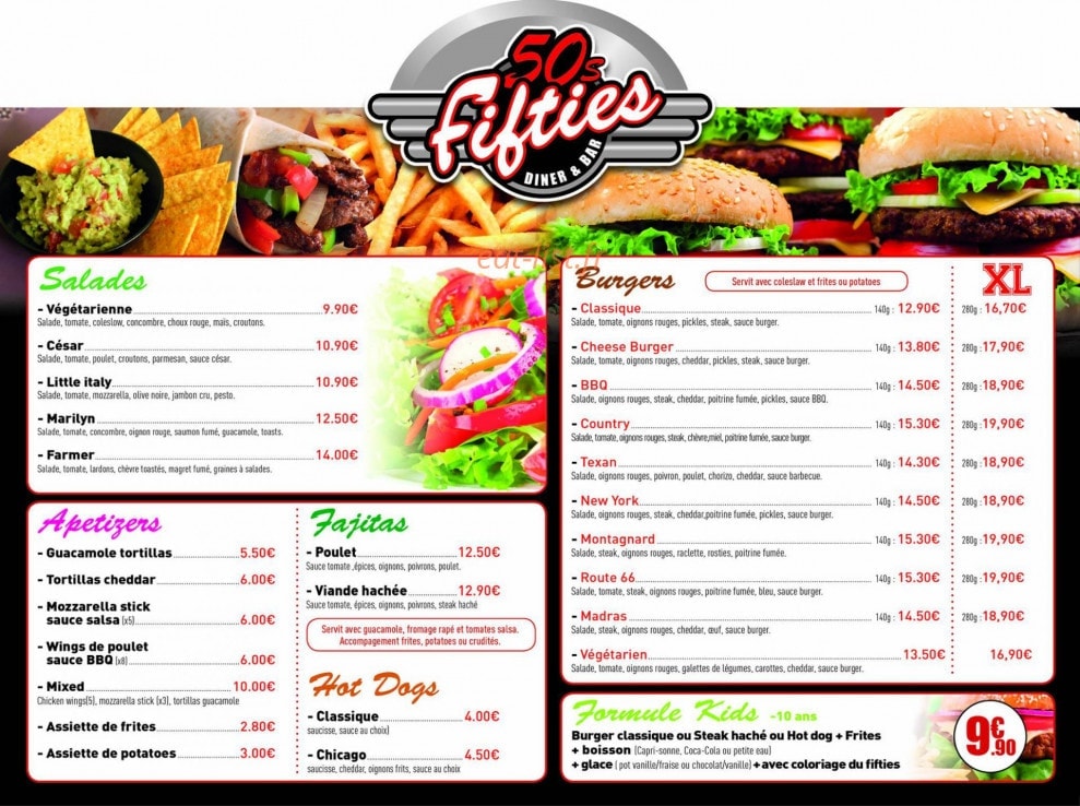 Fifties Diner Bar — carte page 2