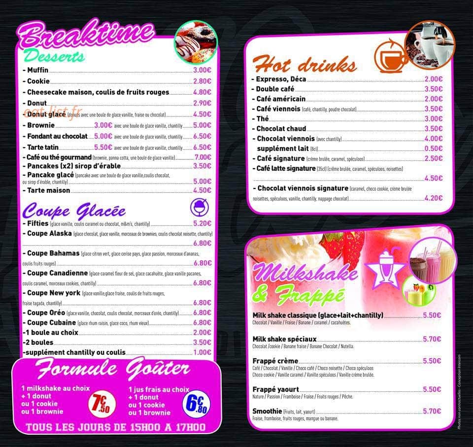 Fifties Diner Bar — carte page 3