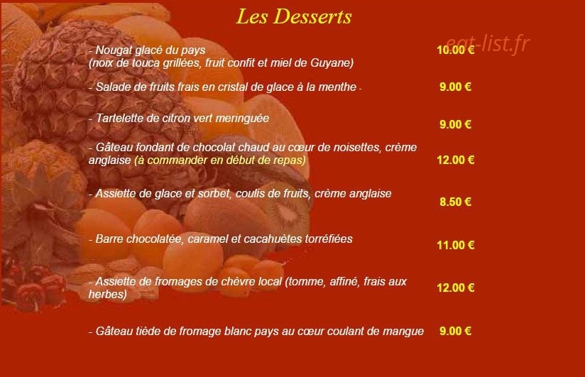 La Villa — carte page 3