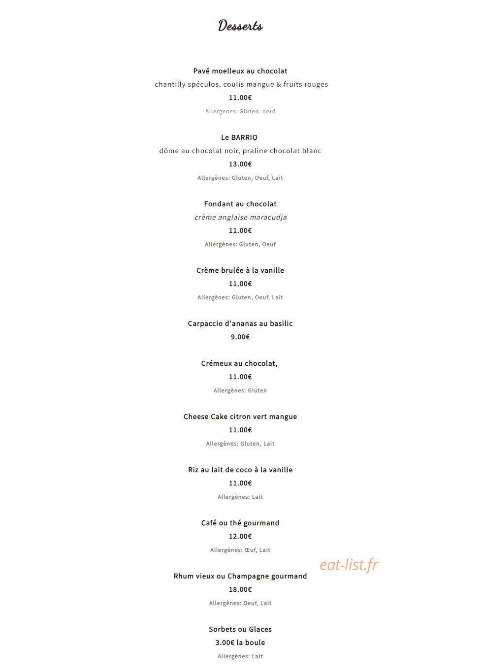 Le Barrio — carte page 3