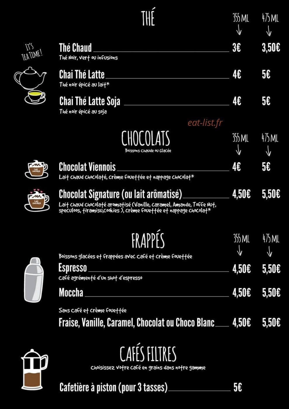 Nath café, thé & Co. — carte page 1