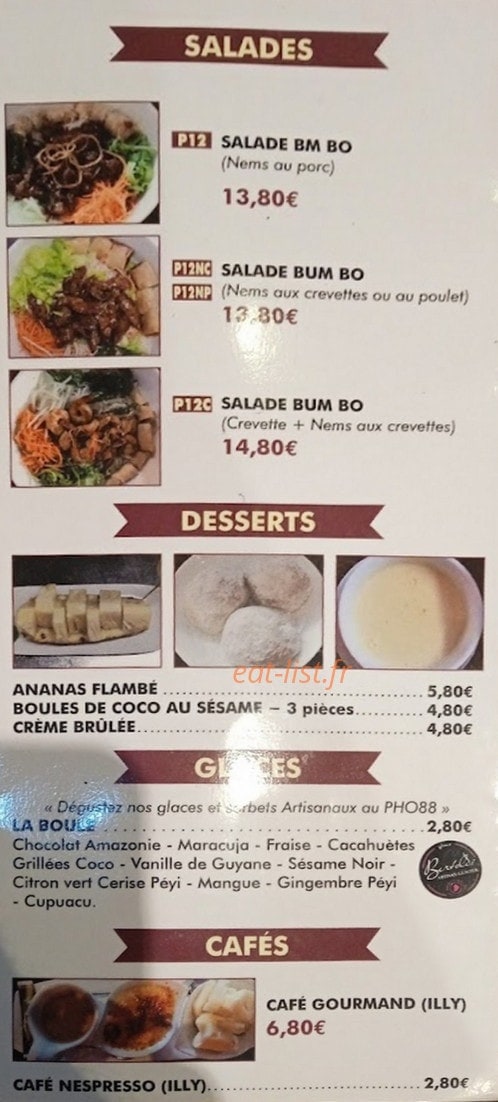 Pho 88 — carte page 4